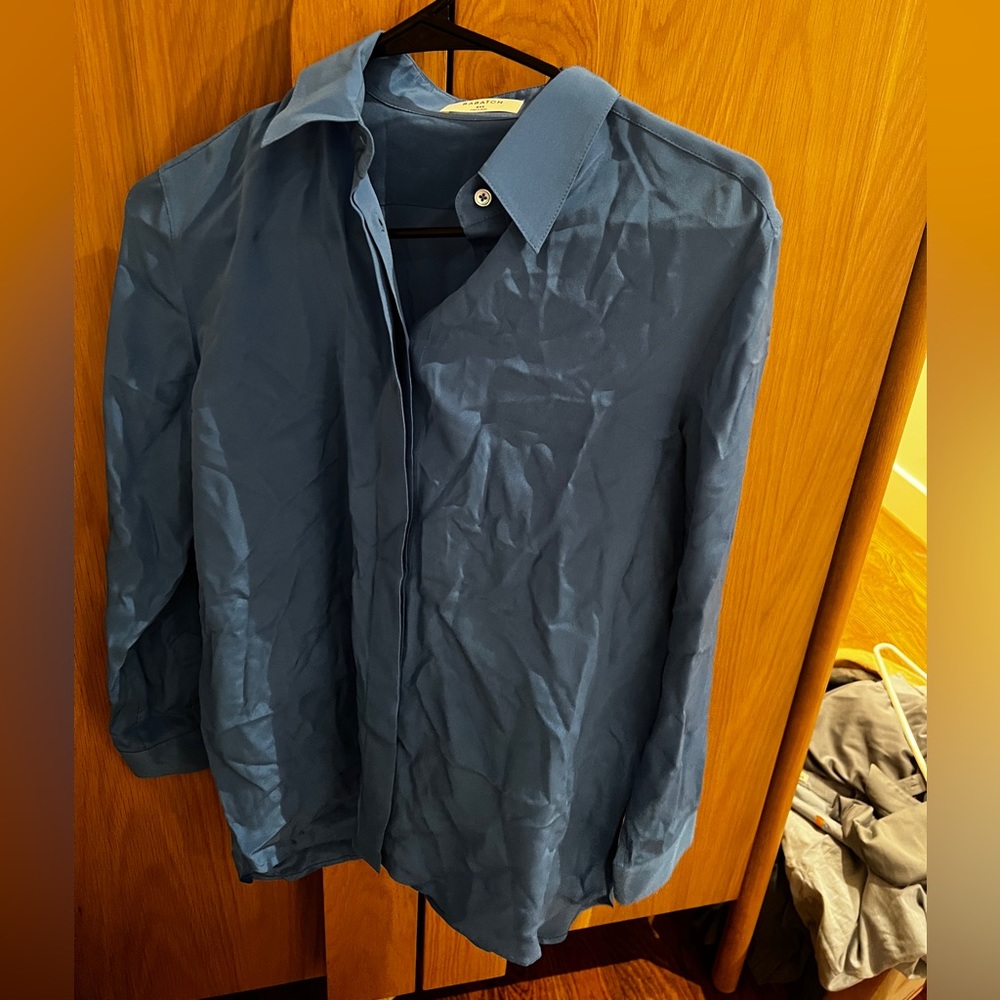 NWT Aritzia academy silk blouse